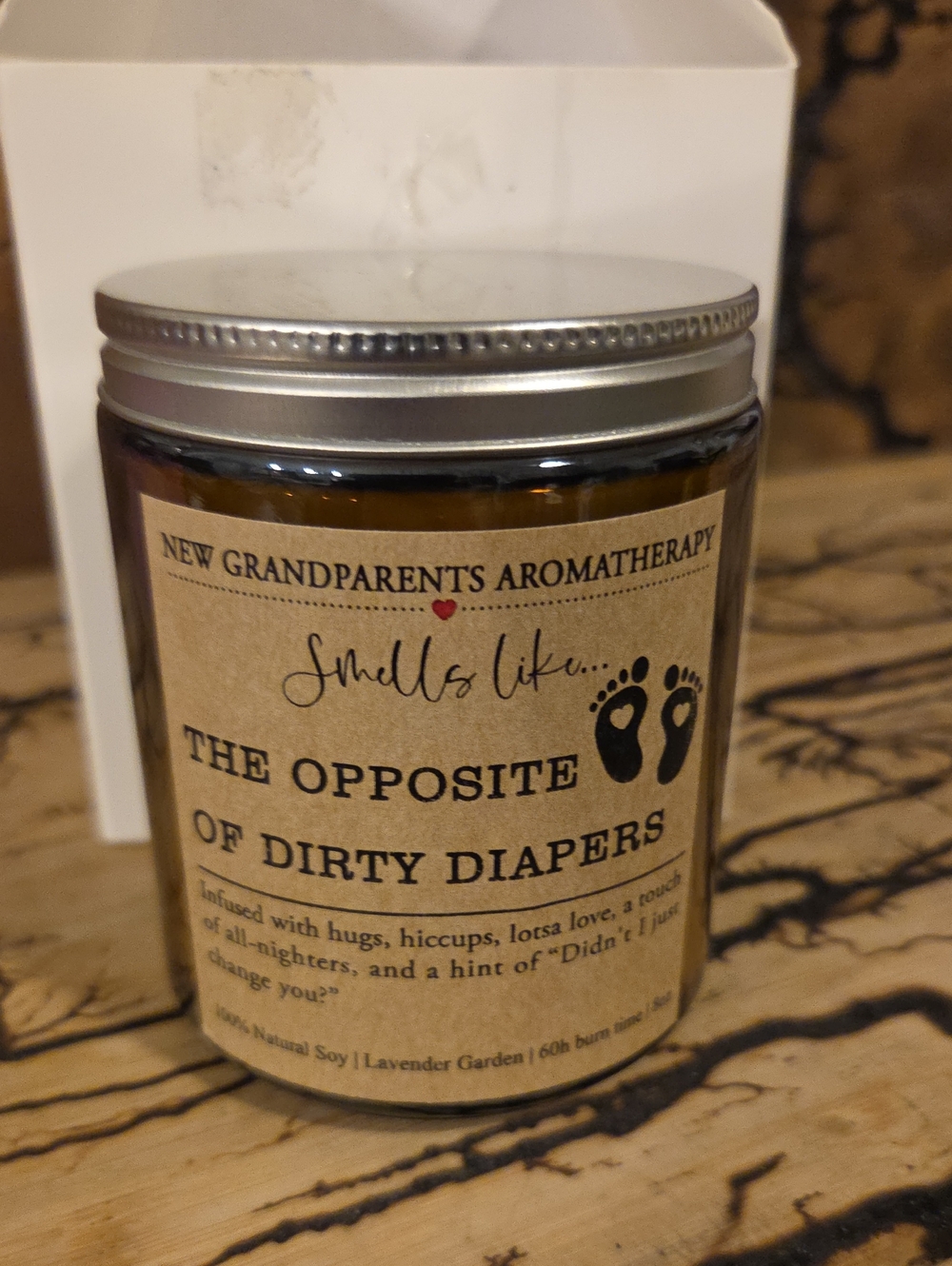 'The Opposite of Dirty Diapers' Candle - 100% Soy Lavender Garden New